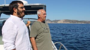 Joan Mercant, junto al conseller Vidal