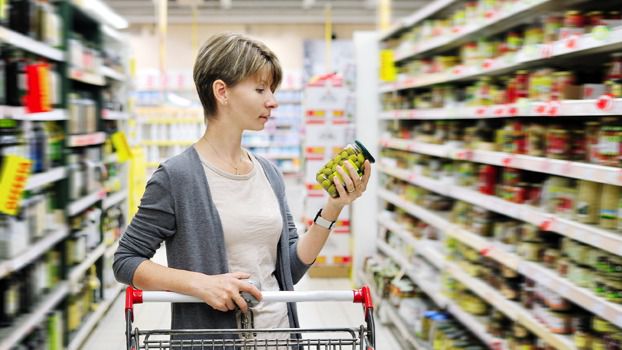 etiqueta alimentos supermercado compra
