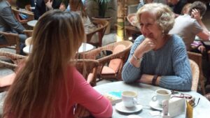 Un momento de la entrevista con esta 'embajadora' de Mallorca en el mundo