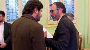 Jarabo y Barcel&oacute;, hablando este mi&eacute;rcoles en la Comisi&oacute;n