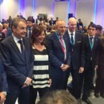 El expresidente junto al resto de autoridades