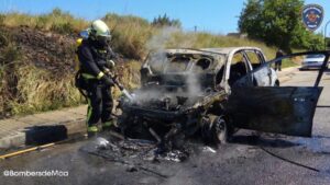 Coche incendidado en Inca