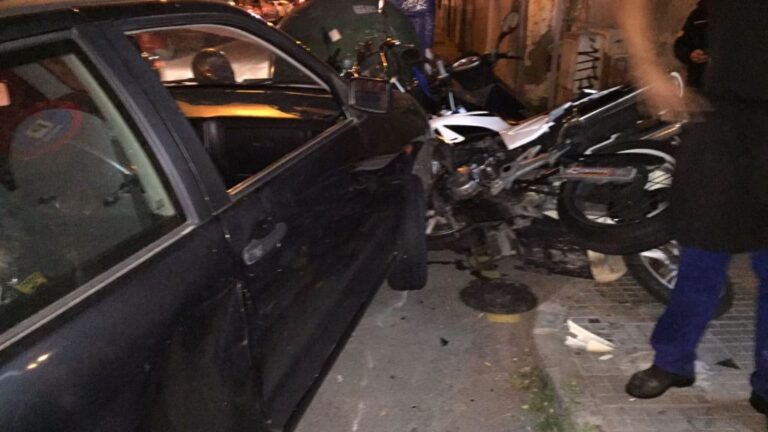 Un coche arrolla en Palma a diez motos