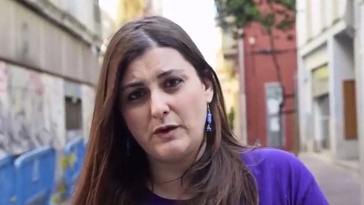 Aina Díaz en un vídeo promocional de Podem