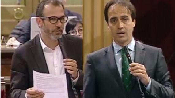 Barceló (izquierda) y Gijón (derecha), protagonistas del intercambio de ironías