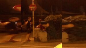 Fotograf&iacute;a del turista en un momento de "apret&oacute;n".