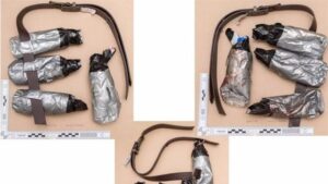 Las bombas estaban fabricadas con botellas de agua y cinta aislante