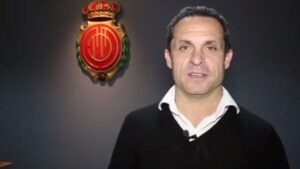 Barjuan en una imagen de un v&iacute;deo promocional a su llegada al Mallorca.