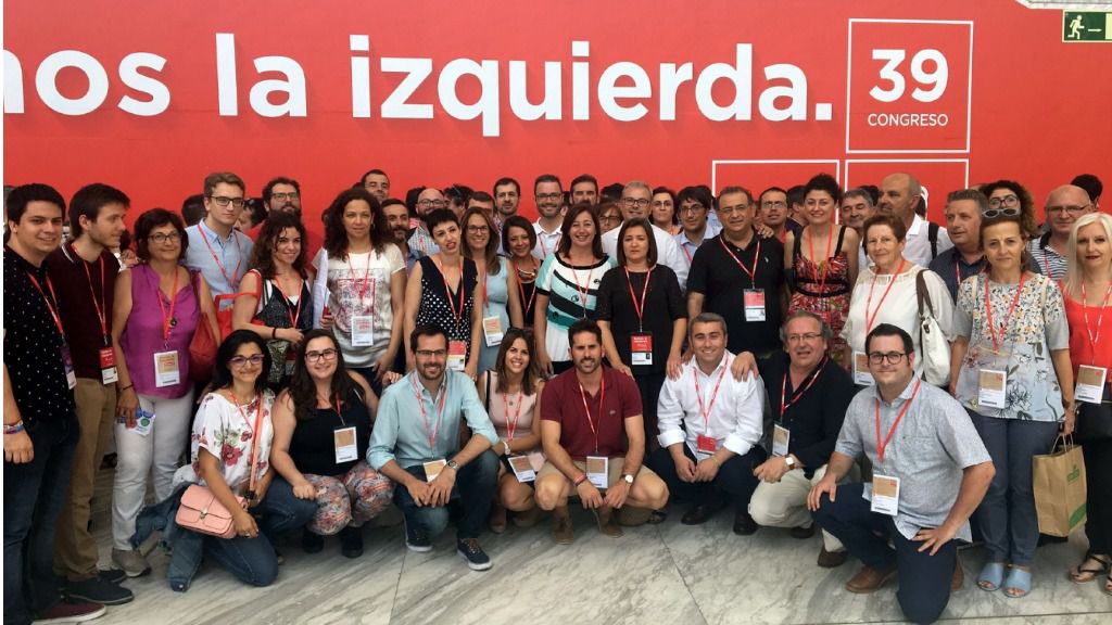 Imagen de la delegación balear en el Congreso del PSOE
