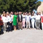 Imagen de Marga Durán en compañía de afiliados