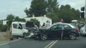 colision frontal carretera santa gertrudis