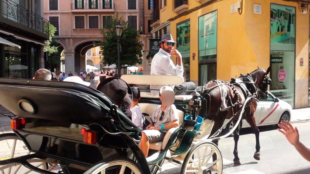 Una galera con seis ocupantes, cuando la ordenanza dice que le máximo son cinco