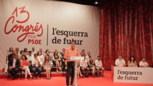 Pedro S&aacute;nchez en un momento de la intervenci&oacute;n