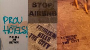 Algunas de las pintadas se ubican en las inmediaciones de la Pla&ccedil;a del Quadrado