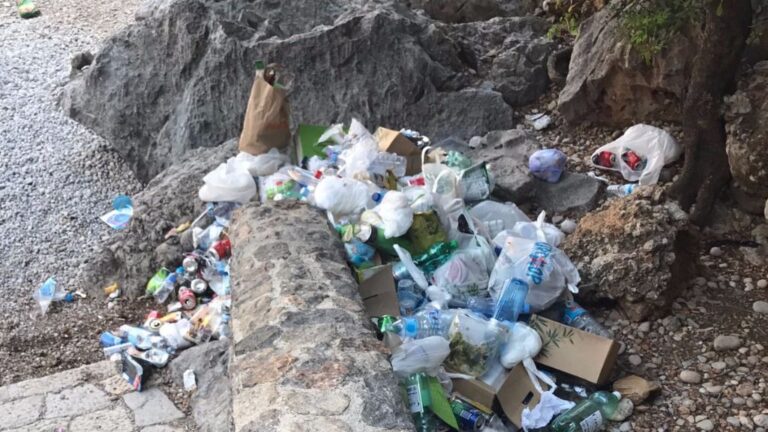 Así estaba este sábado a las 9:00 horas la zona de la 'olla' del Torrent de Pareis