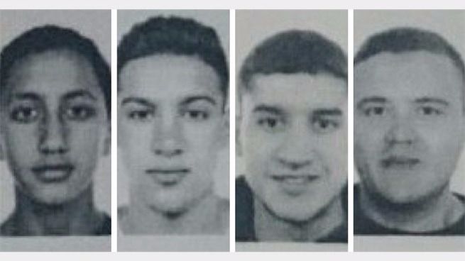 Imagen de los cuatro sospechosos buscados por la Policía