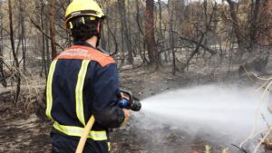 bombero formentera incendio cala saona