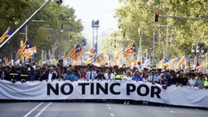 cabecera manifestacion barcelona