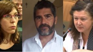 (De izquierda a derecha) Camargo, Sans y de la Concha