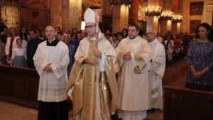 Imagen de la misa celebrada hoy en la Seu de Mallorca