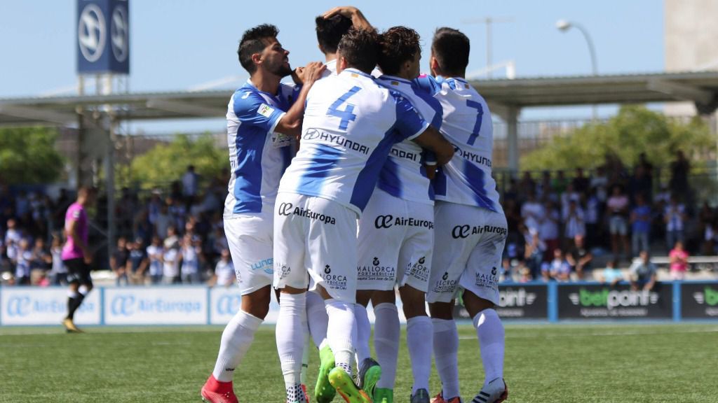 Los balearicos celebran el gol del empate