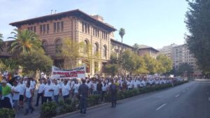 Diferentes colectivos se han dado cita para protestar