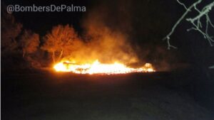 Imagen de las llamas que han quemado la oficina