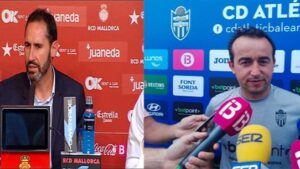 Los entrenadores del RCD Mallorca y Atl&eacute;tico Baleares, Moreno y De la Morena