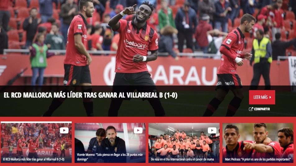 La web del club no ha podido ofrecer el partido