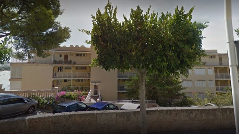 Edificio afectado por el incendio en Santa Ponça