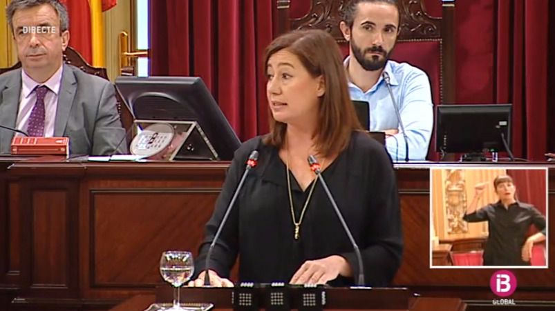 Intervención televisada de la presidenta Armengol el martes