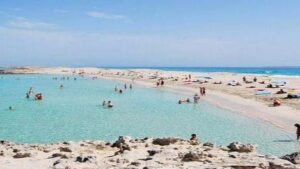 Playa de Illetas, en el Parque Natural de Las Salinas de Eivissa y Formentera