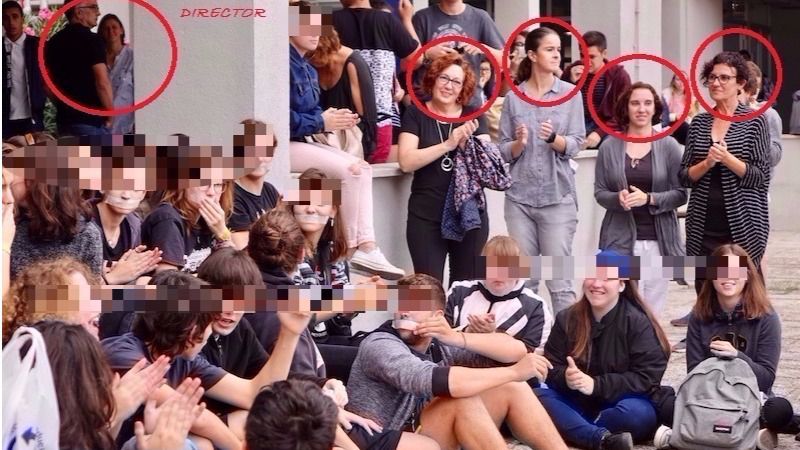 Uno de los casos denunciados (IES Mossèn Alcover, Manacor)