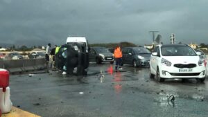 Imagen del coche accidentado