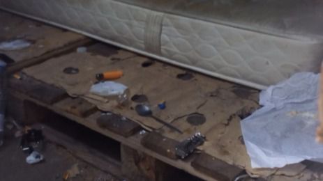 Imagen del colchón en el interior del vehículo