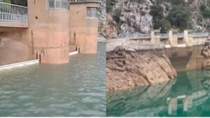 A la izquierda, hace un a&ntilde;o. A la derecha, imagen de este domingo