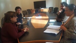 Primera reuni&oacute;n entre Bel Busquets y Mae de la Concha