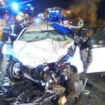 Imagen de uno de los coches siniestrados