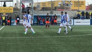 Los balearicos celebran el gol del empate