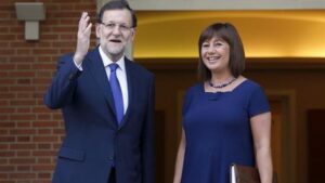 Armengol en una visita a La Moncloa con Mariano Rajoy