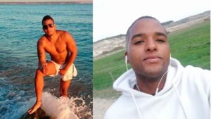 A la izquierda, asaltante muerto. A la derecha, su hermano que se ha entregado