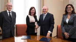 Isidre Fain&eacute; y Francina Armengol, con Jos&eacute; F. Conrado de Villalonga y Maria Alsina