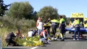 accidente ciclistas