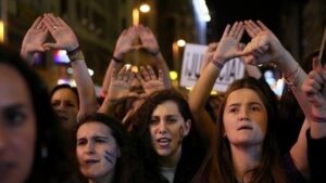 Mujeres feministas reivindicando sus derechos