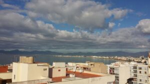 nubes mal tiempo mar