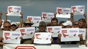 cazadores manifestacion