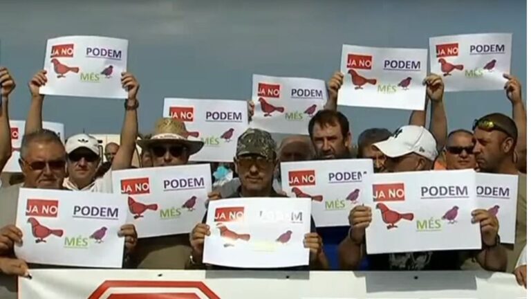 cazadores manifestacion