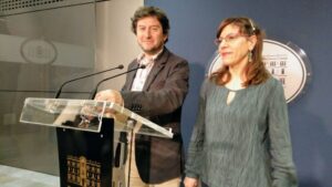 Alberto Jarabo y Laura Camargo en rueda de prensa
