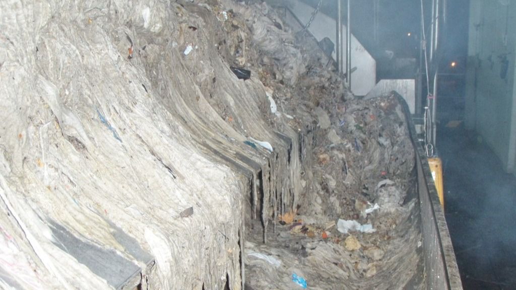 Imagen reciente de estos residuos en la depuradora de Palma