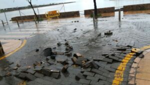 Imagen de destrozos en Cala Gamba